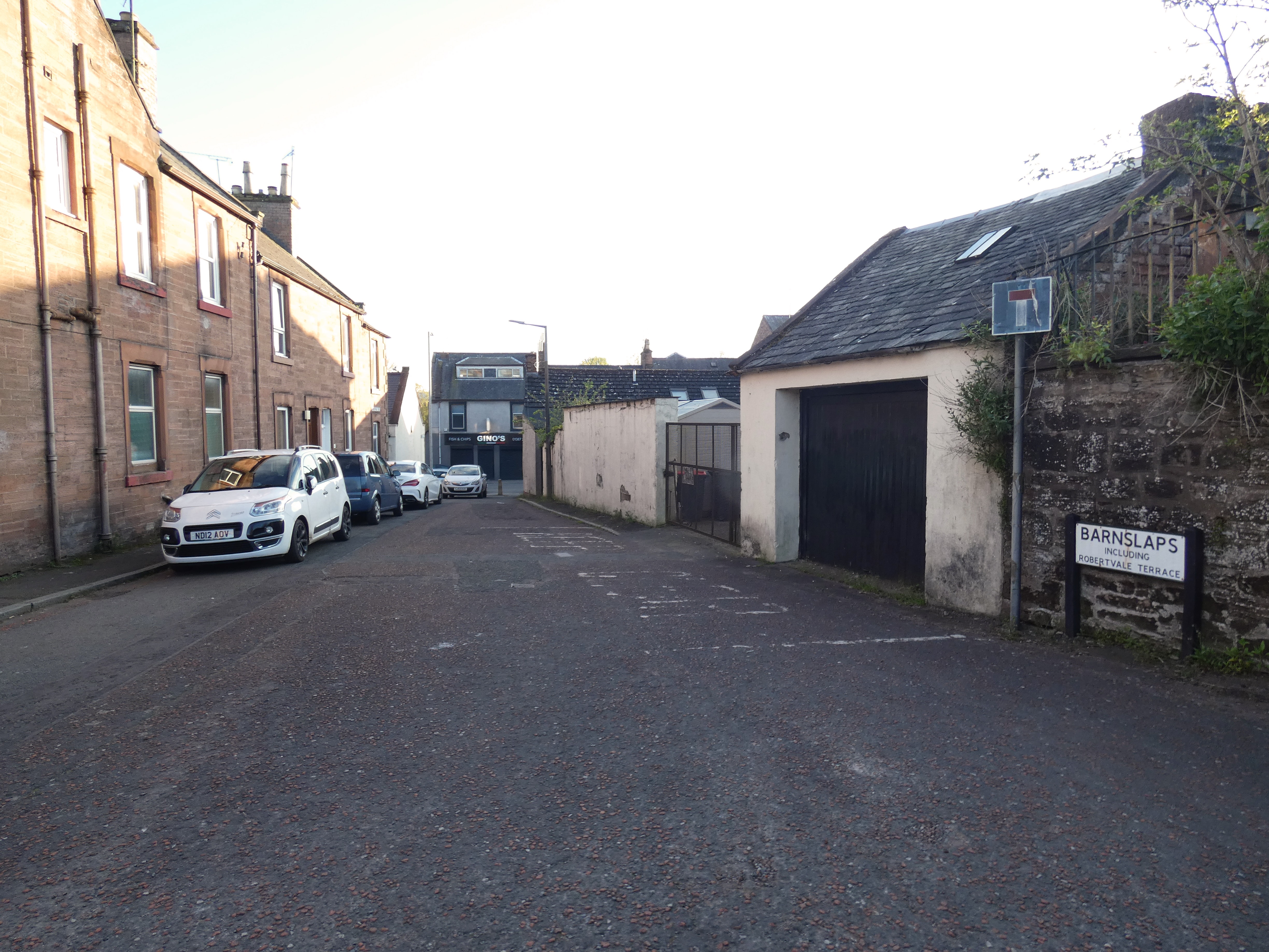 Looking down Barnslaps towards St Michael's Street