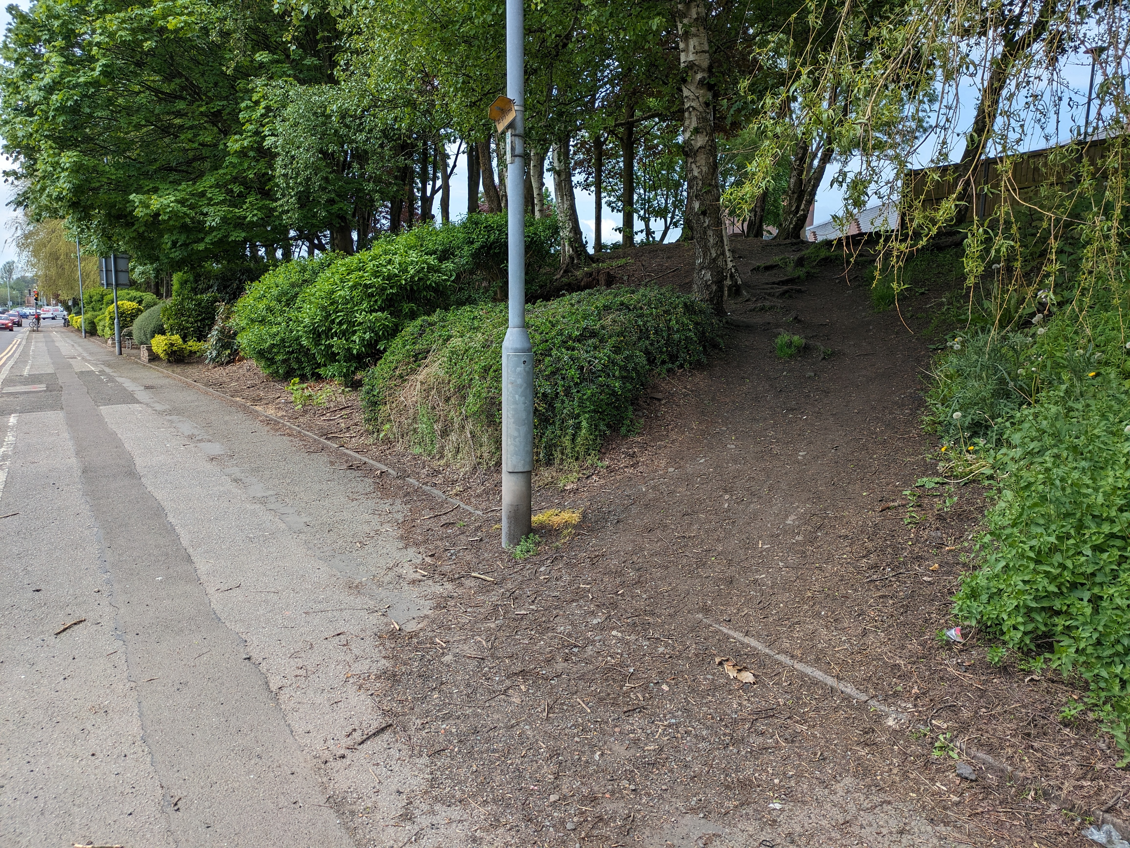 Informal footpath created by pedestrians to Morrisons