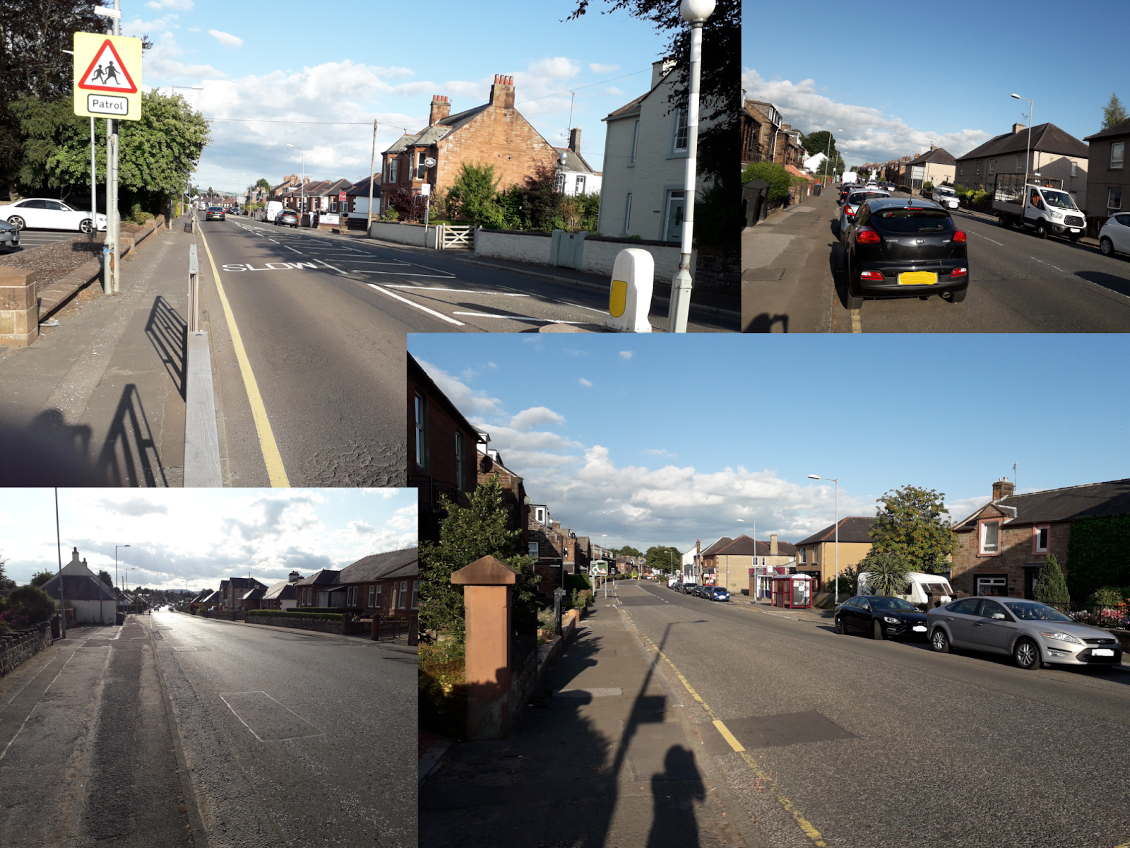 A collage of views of the Annan Road