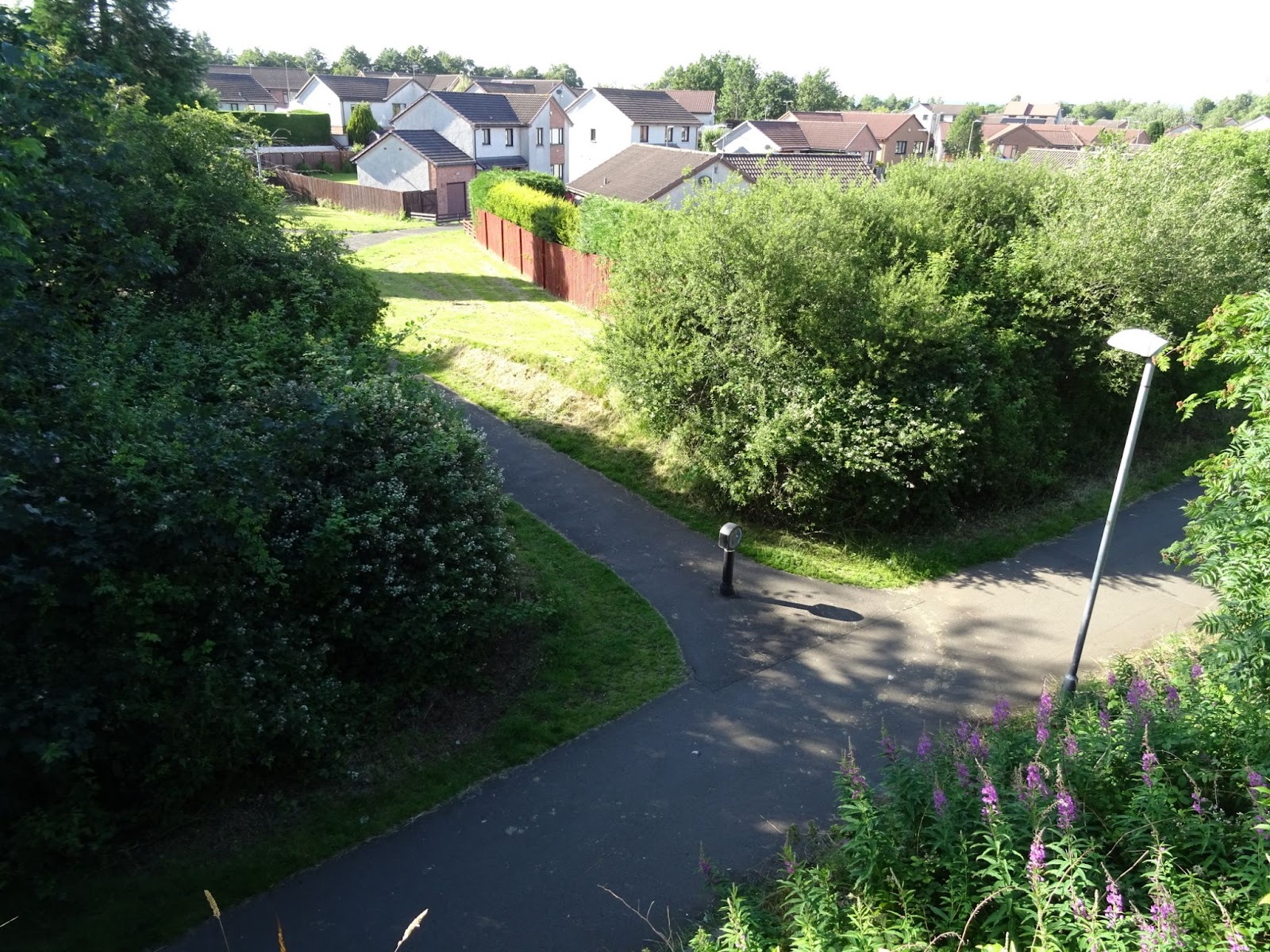 View down onto the Maxwelltown Path showing the other end of the path